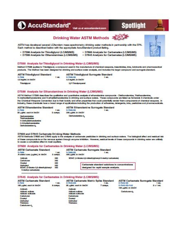 Accustandard Water ASTM Methods